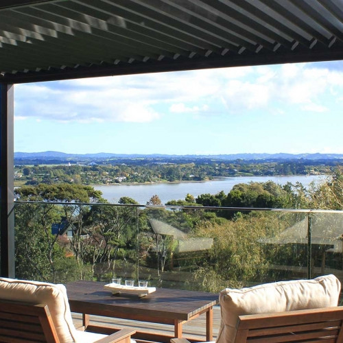 Bask opening louvre roof for outdoor living