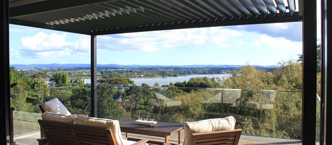 Bask opening louvre roof for outdoor living