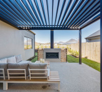 HomePlus Southland Bask Opening Louvre Roof in Satin Black for Jennian Homes Queenstown Showhome 2019 4