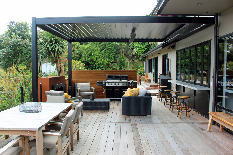 Otago Louvre Roof Enhancing Outdoor Living Area