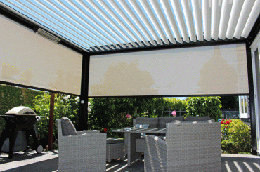 Bask Louvre Roof on Modern Home making the outdoor space usable all year round 11